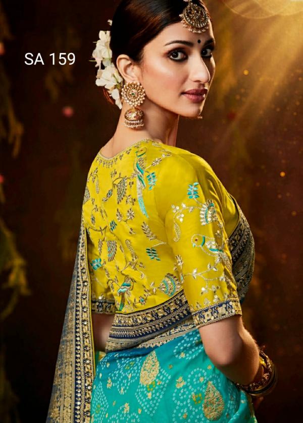 Kimora Sindhuri Bandhej Embroidery Saree Collection